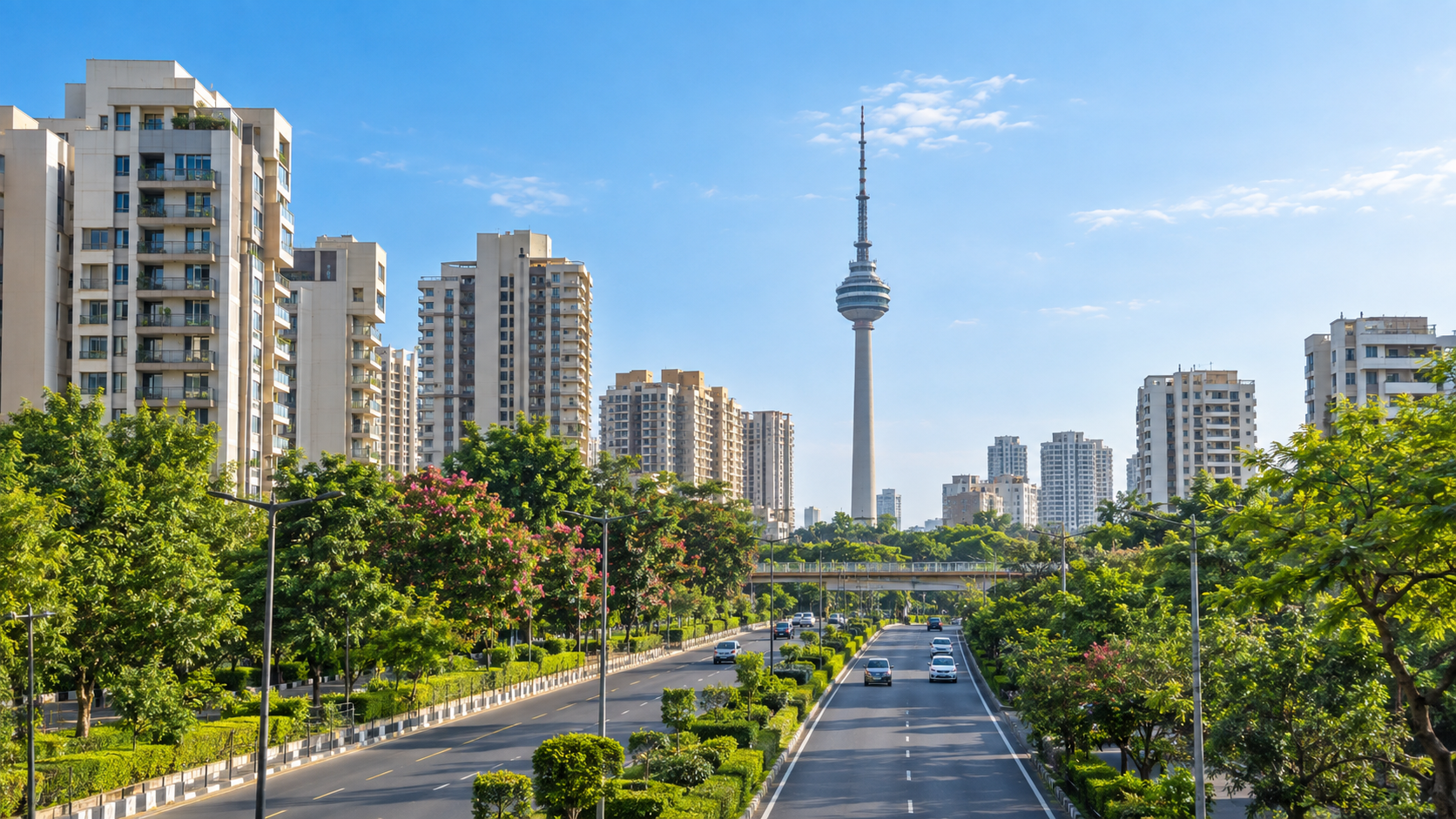 North West Delhi skyline